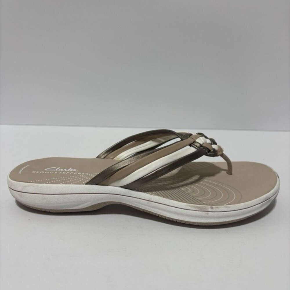 Clark’s Women’s Breeze Coral Metallic Thong Sandals, Size 9 M